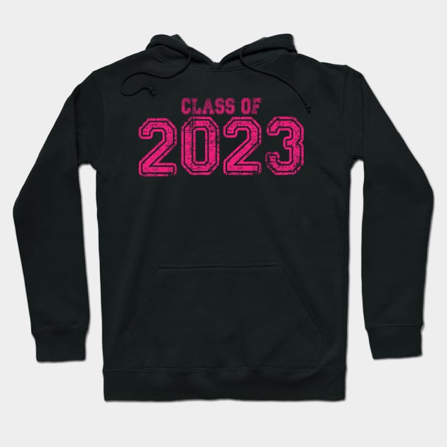 Varsity Pink Class of 2023 Hoodie by Jitterfly